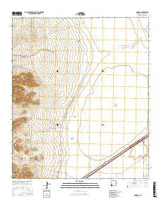 Mondel New Mexico Current topographic map, 1:24000 scale, 7.5 X 7.5 Minute, Year 2017