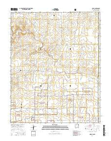 Moses New Mexico Current topographic map, 1:24000 scale, 7.5 X 7.5 Minute, Year 2017