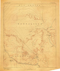 Mt. Taylor New Mexico Historical topographic map, 1:250000 scale, 1 X 1 Degree, Year 1883