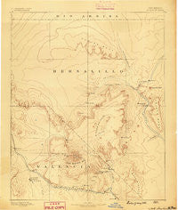 Mt. Taylor New Mexico Historical topographic map, 1:250000 scale, 1 X 1 Degree, Year 1886