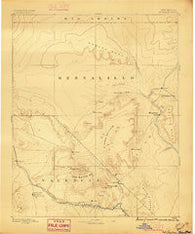 Mt. Taylor New Mexico Historical topographic map, 1:250000 scale, 1 X 1 Degree, Year 1892