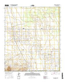 Newman SW New Mexico Current topographic map, 1:24000 scale, 7.5 X 7.5 Minute, Year 2017