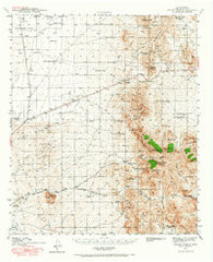Organ Peak New Mexico Historical topographic map, 1:62500 scale, 15 X 15 Minute, Year 1941