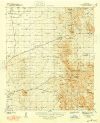 Organ Peak New Mexico Historical topographic map, 1:62500 scale, 15 X 15 Minute, Year 1943