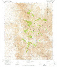 Organ Peak New Mexico Historical topographic map, 1:24000 scale, 7.5 X 7.5 Minute, Year 1955