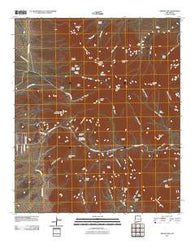 Organ Peak New Mexico Historical topographic map, 1:24000 scale, 7.5 X 7.5 Minute, Year 2010