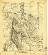 Oscura Peak New Mexico Historical topographic map, 1:125000 scale, 30 X 30 Minute, Year 1918