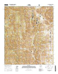 P A Mountain New Mexico Current topographic map, 1:24000 scale, 7.5 X 7.5 Minute, Year 2017