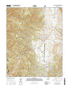 Palo Flechado Pass New Mexico Current topographic map, 1:24000 scale, 7.5 X 7.5 Minute, Year 2017
