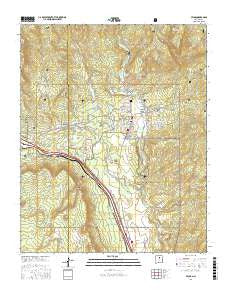 Pecos New Mexico Current topographic map, 1:24000 scale, 7.5 X 7.5 Minute, Year 2017