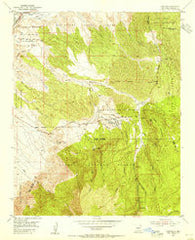 Placitas New Mexico Historical topographic map, 1:24000 scale, 7.5 X 7.5 Minute, Year 1954