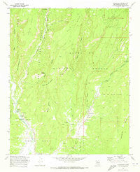 Ponderosa New Mexico Historical topographic map, 1:24000 scale, 7.5 X 7.5 Minute, Year 1970