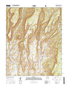 Ponderosa New Mexico Current topographic map, 1:24000 scale, 7.5 X 7.5 Minute, Year 2017