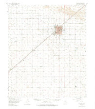Portales New Mexico Historical topographic map, 1:62500 scale, 15 X 15 Minute, Year 1957