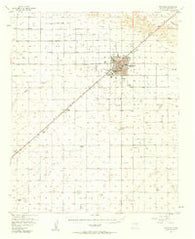 Portales New Mexico Historical topographic map, 1:62500 scale, 15 X 15 Minute, Year 1957