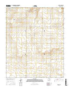 Porter New Mexico Current topographic map, 1:24000 scale, 7.5 X 7.5 Minute, Year 2017