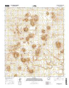 Potrillo Peak New Mexico Current topographic map, 1:24000 scale, 7.5 X 7.5 Minute, Year 2017
