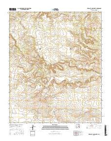 Red Bluff Draw West New Mexico Current topographic map, 1:24000 scale, 7.5 X 7.5 Minute, Year 2017