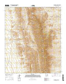 San Andres Peak New Mexico Current topographic map, 1:24000 scale, 7.5 X 7.5 Minute, Year 2017