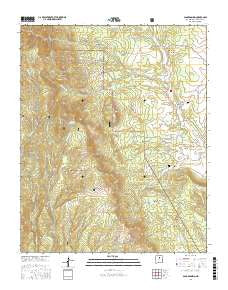 San Geronimo New Mexico Current topographic map, 1:24000 scale, 7.5 X 7.5 Minute, Year 2017