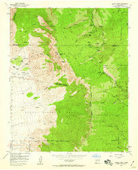 Sandia Crest New Mexico Historical topographic map, 1:24000 scale, 7.5 X 7.5 Minute, Year 1954
