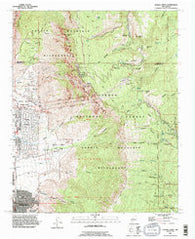 Sandia Crest New Mexico Historical topographic map, 1:24000 scale, 7.5 X 7.5 Minute, Year 1990