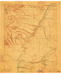 Santa Clara New Mexico Historical topographic map, 1:125000 scale, 30 X 30 Minute, Year 1892