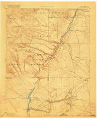 Santa Clara New Mexico Historical topographic map, 1:125000 scale, 30 X 30 Minute, Year 1892
