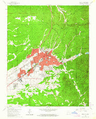 Santa Fe New Mexico Historical topographic map, 1:24000 scale, 7.5 X 7.5 Minute, Year 1961