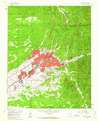 Santa Fe New Mexico Historical topographic map, 1:24000 scale, 7.5 X 7.5 Minute, Year 1961