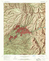 Santa Fe New Mexico Historical topographic map, 1:24000 scale, 7.5 X 7.5 Minute, Year 1961
