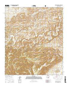 Serpentine Bends New Mexico Current topographic map, 1:24000 scale, 7.5 X 7.5 Minute, Year 2017