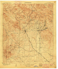 Silver City New Mexico Historical topographic map, 1:125000 scale, 30 X 30 Minute, Year 1909