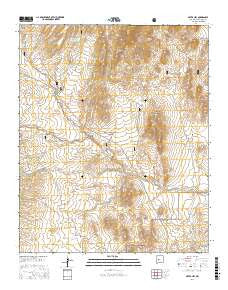 Silver Hill New Mexico Current topographic map, 1:24000 scale, 7.5 X 7.5 Minute, Year 2017