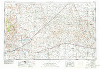 Tucumcari New Mexico Historical topographic map, 1:250000 scale, 1 X 2 Degree, Year 1954