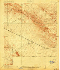 Victorio New Mexico Historical topographic map, 1:62500 scale, 15 X 15 Minute, Year 1918