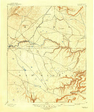 Watrous New Mexico Historical topographic map, 1:125000 scale, 30 X 30 Minute, Year 1894