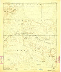 Wingate New Mexico Historical topographic map, 1:250000 scale, 1 X 1 Degree, Year 1892