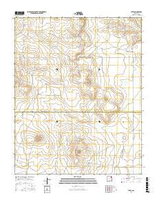 Yates New Mexico Current topographic map, 1:24000 scale, 7.5 X 7.5 Minute, Year 2017