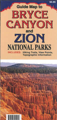 Buy map Bryce Canyon and Zion National Parks Guide Map