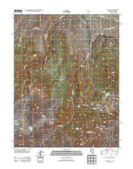 Aurora Nevada Historical topographic map, 1:24000 scale, 7.5 X 7.5 Minute, Year 2012