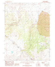 Aurora Nevada Historical topographic map, 1:24000 scale, 7.5 X 7.5 Minute, Year 1989