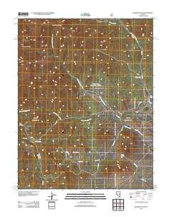 Badger Gulch Nevada Historical topographic map, 1:24000 scale, 7.5 X 7.5 Minute, Year 2012