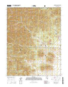Badger Gulch Nevada Current topographic map, 1:24000 scale, 7.5 X 7.5 Minute, Year 2014