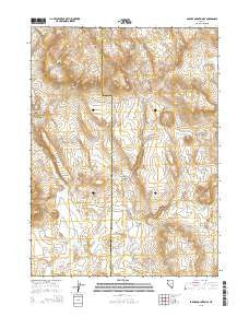 Badger Mountain SE Nevada Current topographic map, 1:24000 scale, 7.5 X 7.5 Minute, Year 2015