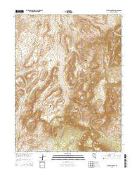 Bates Mountain Nevada Current topographic map, 1:24000 scale, 7.5 X 7.5 Minute, Year 2014