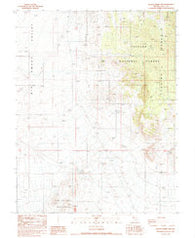 Baxter Spring NW Nevada Historical topographic map, 1:24000 scale, 7.5 X 7.5 Minute, Year 1987
