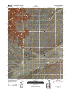 Bean Flat West Nevada Historical topographic map, 1:24000 scale, 7.5 X 7.5 Minute, Year 2012