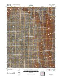 Beck Pass Nevada Historical topographic map, 1:24000 scale, 7.5 X 7.5 Minute, Year 2012
