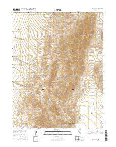 Bell Canyon Nevada Current topographic map, 1:24000 scale, 7.5 X 7.5 Minute, Year 2014